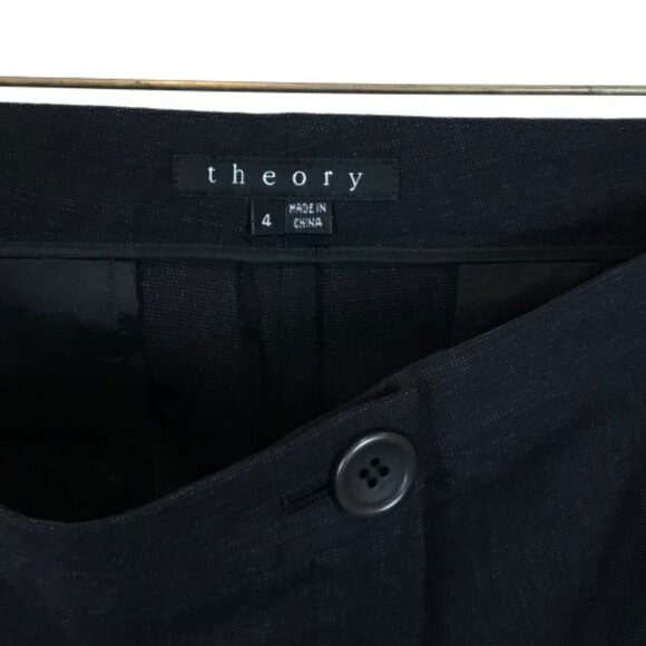 Womens Size 4 4x32 Theory Dark Charcoal Gray Rosel Wool Blend Dress Pants - Picture 4 of 5